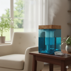 Humidificateur d'Air à Brume Fraîche 7,5L - Design Bois Élégant