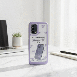 Coque de Protection "Space TPU" à Motifs Noeuds Violets – Pour Oppo A74 4G / F19 / A95 4G