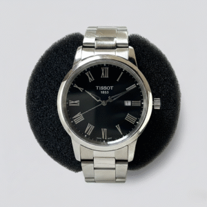 Montre Classique en Acier Inoxydable avec Cadran à Chiffres Romains