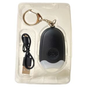 Alarme de Sécurité Personnelle Rechargeable FL100 – SOS avec Flash LED Haute Puissance