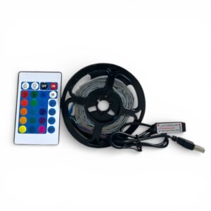 Ruban LED RGB Multicolore – Kit d'Ambiance USB avec Télécommande 24 Touches